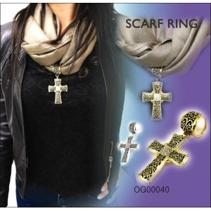 Scarf Ring - Interchangable - Casting Tear Drop - SR-OG00036ASJET